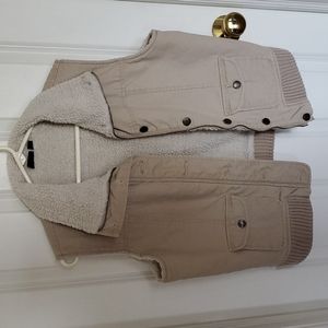 Beige Women's Sherpa-Lined Vest